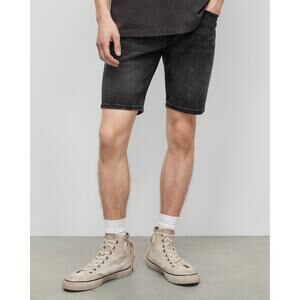All Saints Black Jean Shorts for Men